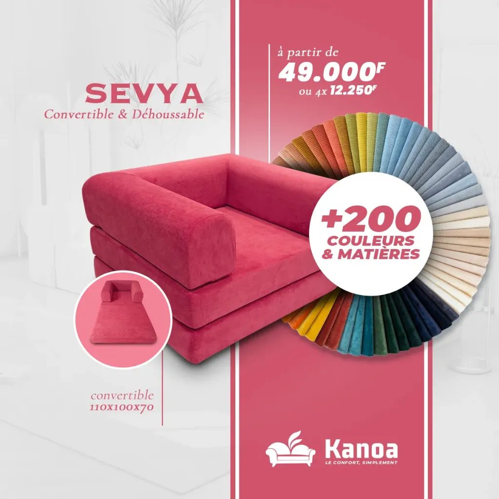 Sevya fauteuil convertible 110x100