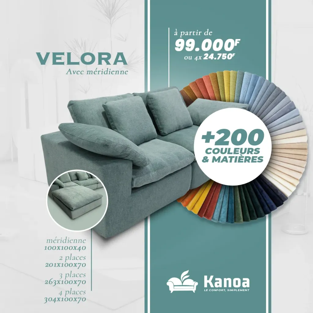 Velora (Velours gaufré, 200x100, Couleur et matière à définir)